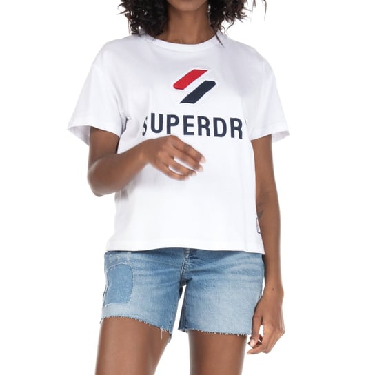 Koszulka damska Superdry Sportstyle Classic biały t-shirt-S Superdry