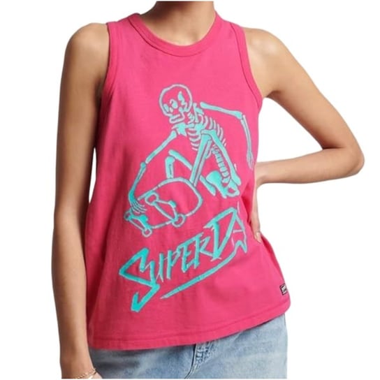 Koszulka damska Superdry Vintage Cali Vest bez rękawów-S Superdry