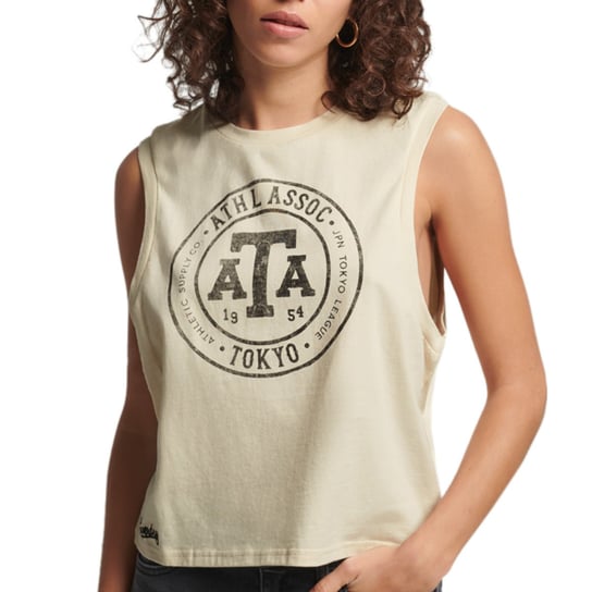 Koszulka damska Superdry Vintage Collegiate Tank bez rękawów -S Superdry