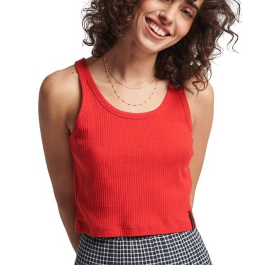 Koszulka damska Superdry Vintage Crop na ramiączkach czerwona-M Superdry