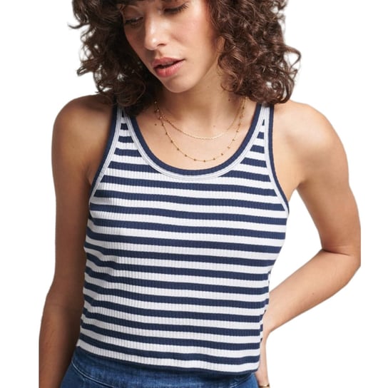 Koszulka damska Superdry Vintage Crop na ramiączkach w paski-S Superdry