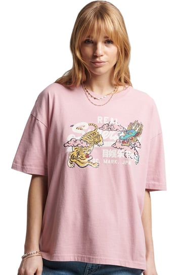 Koszulka damska Superdry Vintage Vl Narrative t-shirt luźny-S Inna marka