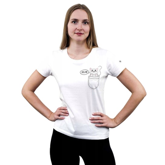 Koszulka damska T-shirt z nadrukiem KOTEK Captain Mike®  rozmiar L 100% BAWEŁNA Captain Mike