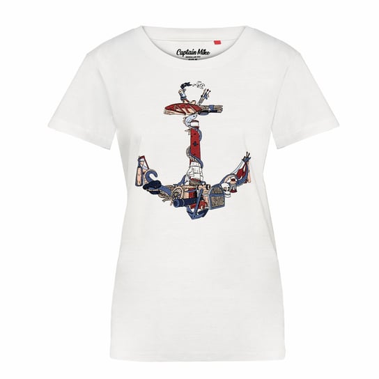 Koszulka damska T-shirt z nadrukiem kotwica Captain Mike® rozmiar L Captain Mike