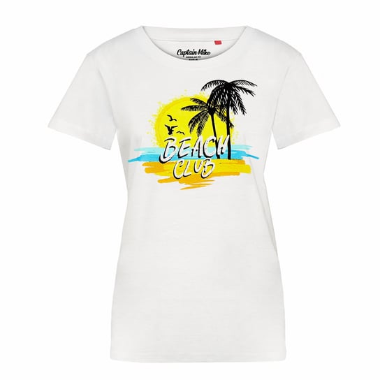 Koszulka damska T-shirt z nadrukiem plaża Captain Mike® rozmiar M Captain Mike