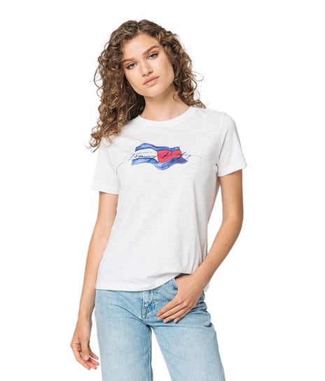 Koszulka damska Tommy Hilfiger Regular Motion Flag t-shirt-M Inna marka