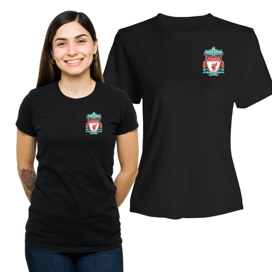 Koszulka Damska z Nadrukiem Bawełniany Czarny T-shirt Prezent Liverpool S Plexido