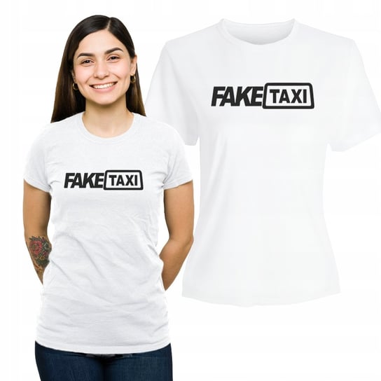 Koszulka Damska z Nadrukiem Bawełniany T-shirt Na Prezent Fake Taxi S Plexido