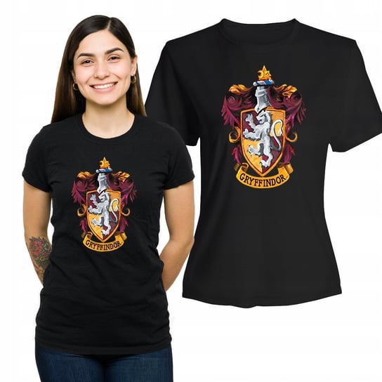 Koszulka Damska z Nadrukiem Bawełniany T-shirt na Prezent Gryffindor M Plexido