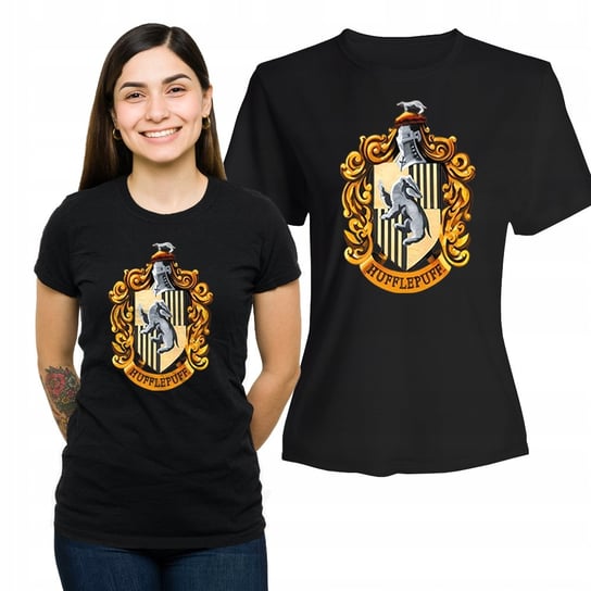 Koszulka Damska z Nadrukiem Bawełniany T-shirt na Prezent Hufflepuff M Plexido