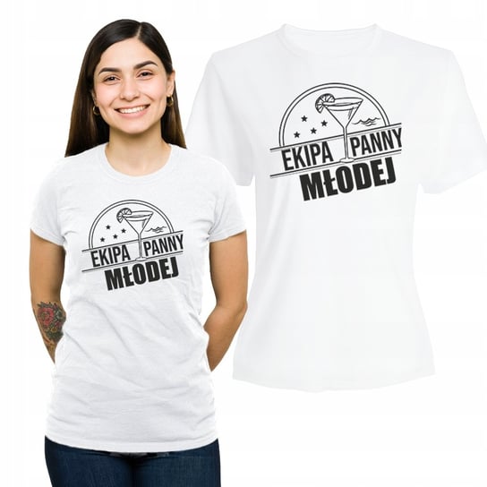 Koszulka Damska z Nadrukiem Bawełniany T-shirt na Prezent Panny Młodej L Plexido