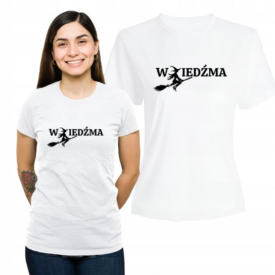 Koszulka Damska z Nadrukiem Bawełniany T-shirt na Prezent Wiedźma S Plexido