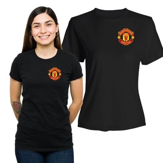 Koszulka Damska z Nadrukiem  Czarny T-shirt Prezent Man Utd XXL Plexido