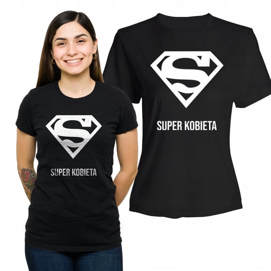 Koszulka Damska z Nadrukiem  T-shirt na Prezent Super Kobieta XL Plexido