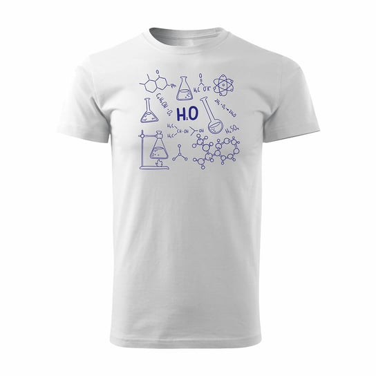 Koszulka dla chemika nauczyciela chemii chemik dzień chemika męska biała REGULAR-L TUCANOS