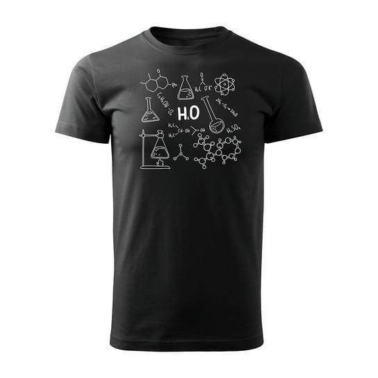 Koszulka dla chemika nauczyciela chemii chemik dzień chemika męska czarna REGULAR-M TUCANOS