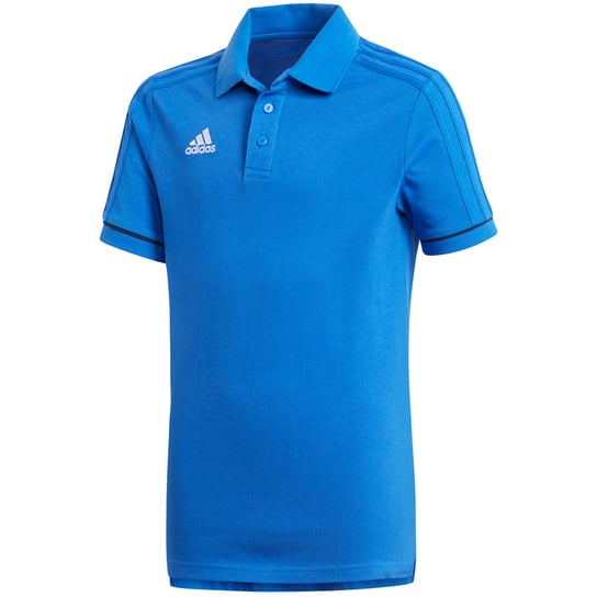 Koszulka dla dzieci adidas Tiro 17 Cotton Polo JUNIOR niebieska BQ2693 Adidas