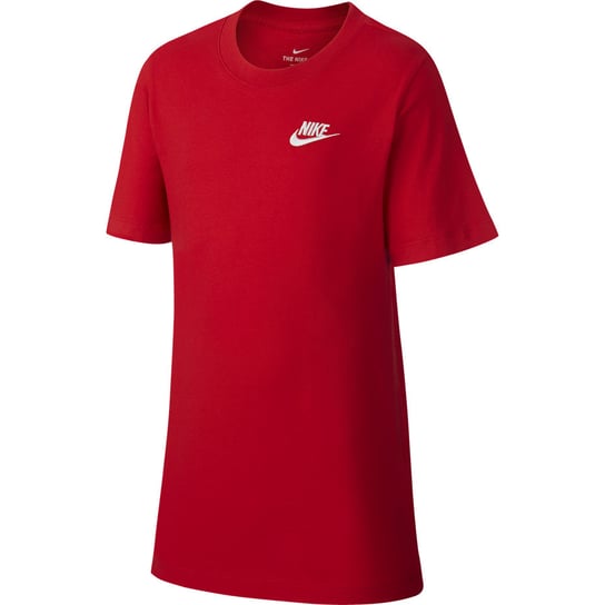 Koszulka dla dzieci B Nsw Tee Emb Futur czerwona AR5254 657 Nike