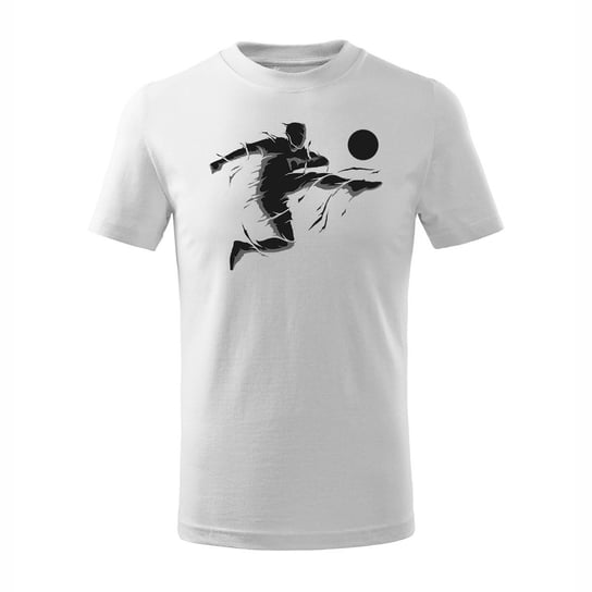 Koszulka dla dzieci dziecięca dla piłkarza z piłkarzem piłkarz piłkarska biała-110 cm/4 lata TUCANOS