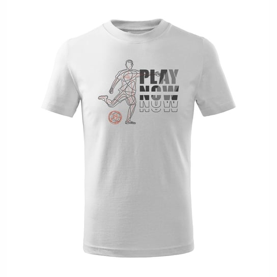 Koszulka dla dzieci dziecięca dla piłkarza z piłkarzem piłkarz piłkarska biała-110 cm/4 lata TUCANOS