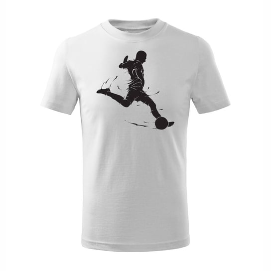 Koszulka dla dzieci dziecięca dla piłkarza z piłkarzem piłkarz piłkarska biała-122 cm/6 lat TUCANOS