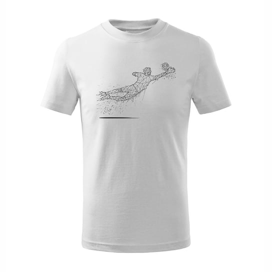 Koszulka dla dzieci dziecięca dla piłkarza z piłkarzem piłkarz piłkarska bramkarz z bramkarzem biała-122 cm/6 lat TUCANOS