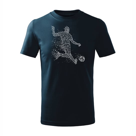 Koszulka dla dzieci dziecięca dla piłkarza z piłkarzem piłkarz piłkarska granatowa-122 cm/6 lat TUCANOS