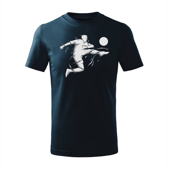 Koszulka dla dzieci dziecięca dla piłkarza z piłkarzem piłkarz piłkarska granatowa-134 cm/8 lat TUCANOS