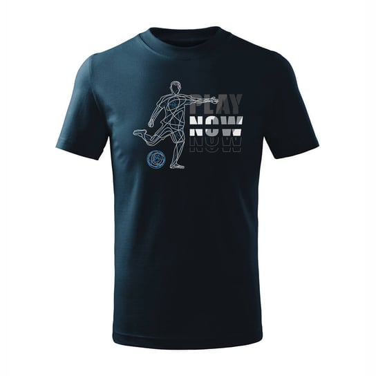 Koszulka dla dzieci dziecięca dla piłkarza z piłkarzem piłkarz piłkarska granatowa-134 cm/8 lat TUCANOS