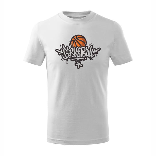 Koszulka dla dzieci dziecięca do koszykówki basketball koszykówka do kosza biała-110 cm/4 lata TUCANOS