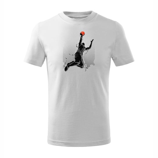 Koszulka dla dzieci dziecięca do koszykówki basketball koszykówka do kosza biała-122 cm/6 lat TUCANOS