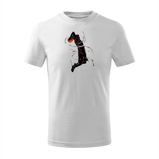 Koszulka dla dzieci dziecięca do koszykówki basketball koszykówka do kosza biała-122 cm/6 lat TUCANOS