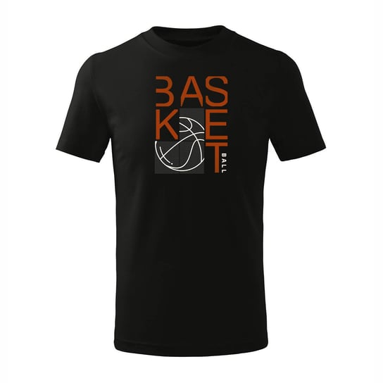 Koszulka dla dzieci dziecięca do koszykówki basketball koszykówka do kosza czarna-110 cm/4 lata TUCANOS