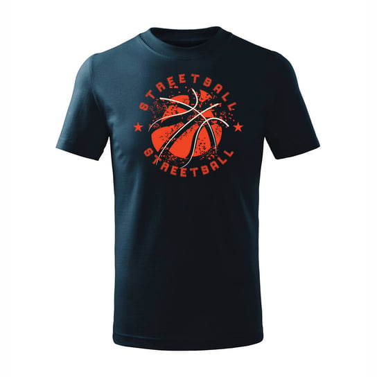 Koszulka dla dzieci dziecięca do koszykówki basketball koszykówka do kosza granatowa-110 cm/4 lata TUCANOS