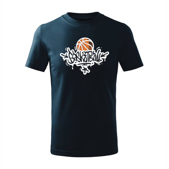 Koszulka dla dzieci dziecięca do koszykówki basketball koszykówka do kosza granatowa-122 cm/6 lat TUCANOS