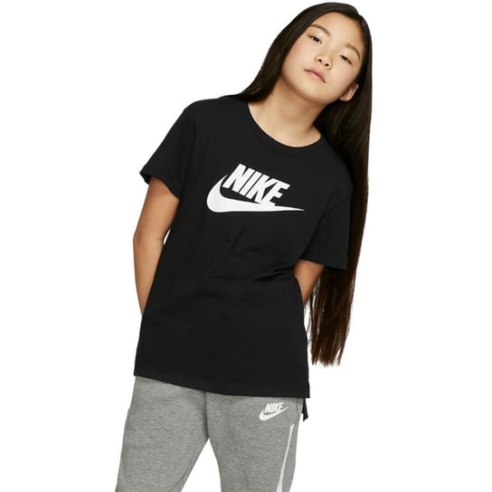 Koszulka dla dzieci Nike Nsw Tee Dptl Basic Futura czarna AR5088 010 Nike