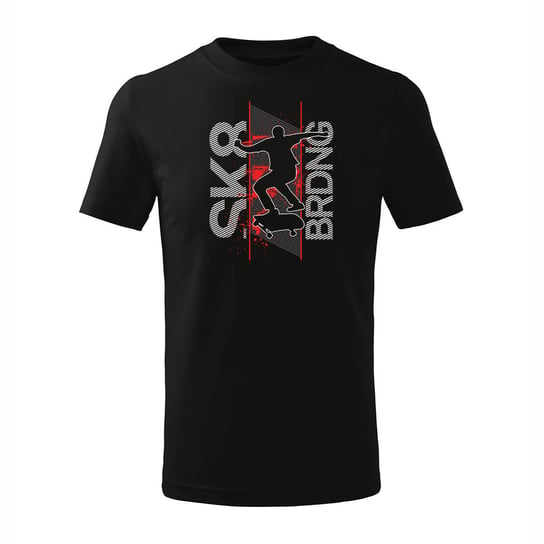 Koszulka dla dzieci z deskorolką deskorolka skateboard czarna-146 cm/10 lat TUCANOS