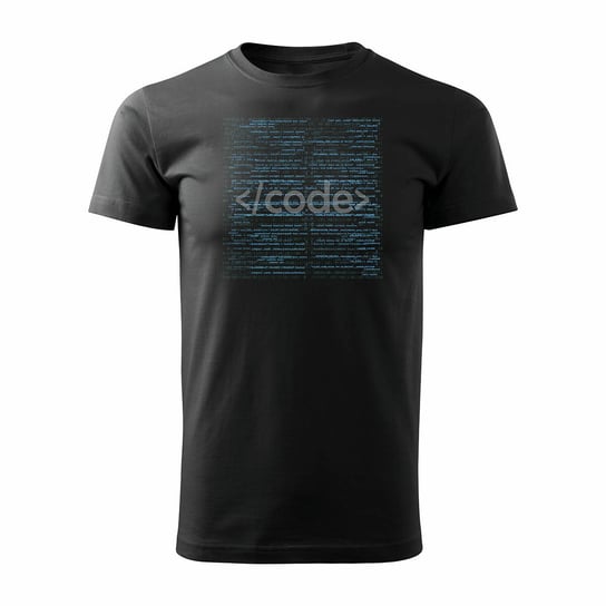 Koszulka dla informatyka programisty programista męska czarna REGULAR-M TUCANOS