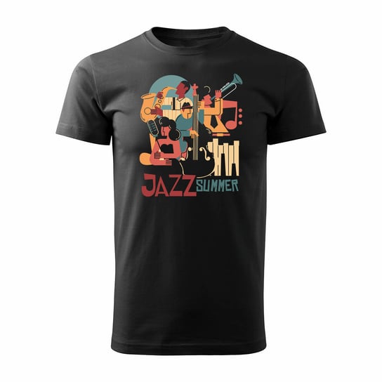 Koszulka dla muzyka jazz afrobeat smooth jazzowa męska czarna REGULAR-S TUCANOS