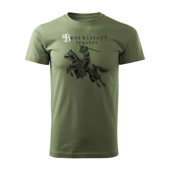 Koszulka dla nauczyciela historii męska khaki REGULAR-XL TUCANOS