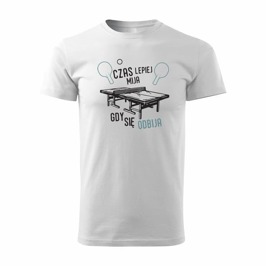 Koszulka dla tenisisty do tenisa tenis stołowy ping pong męska biała REGULAR-L TUCANOS