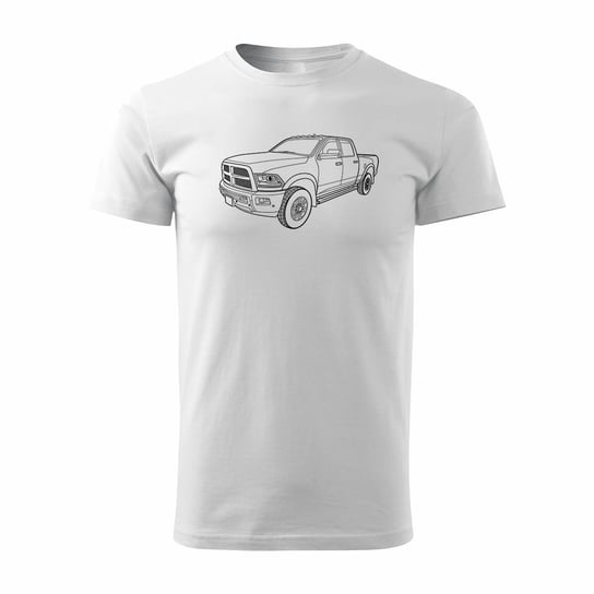 Koszulka Dodge Raam z samochodem Dodge Raam męska biały REGULAR - L Topslang