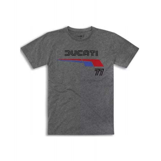 Koszulka Ducati 77 męska kolor szary/czerwony r.S Ducati