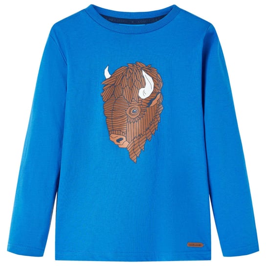 Koszulka dziecięca bawełniana kobaltowa z nadrukie Zakito Europe