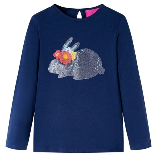 Koszulka dziecięca Błyszczący królik 116 granatowa Zakito Europe