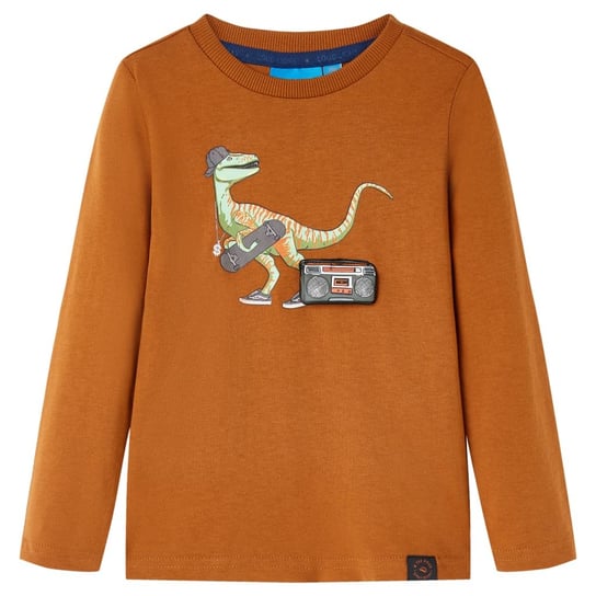 Koszulka dziecięca Dinozaur 100% bawełna koniakowa Zakito Europe