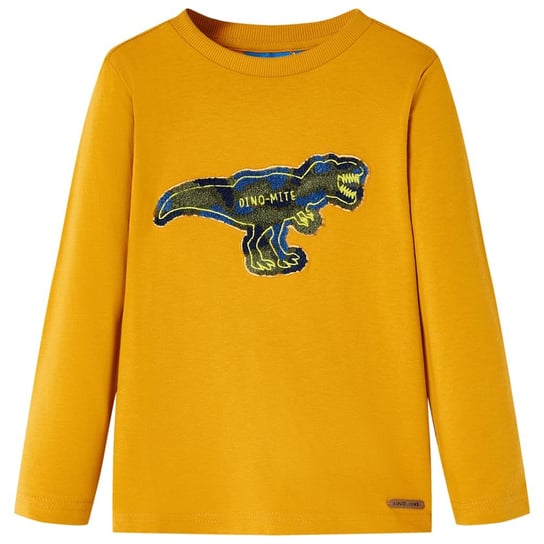 Koszulka dziecięca Dinozaur 128 Ochra 100% bawełny Zakito Europe