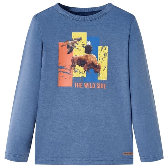 Koszulka dziecięca, długie rękawy, niebieski melan / AAALOE Inna marka