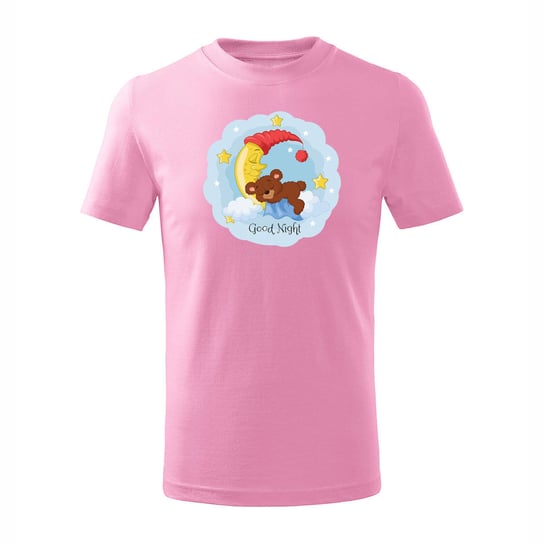 Koszulka dziecięca do spania z księżycem księżyc w księżyce różowa-134 cm/8 lat TUCANOS