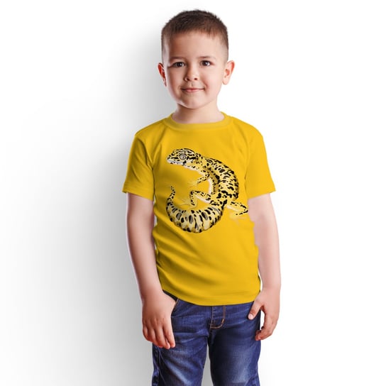 Koszulka dziecięca gekon lamparci-128 5made